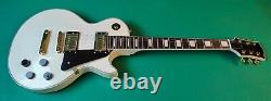 Electric Guitar NEW ORLEANS Style Les Paul White Glossy Gold Hardware