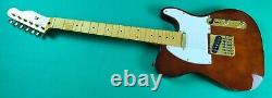 Electric Guitar NEW ORLEANS Style TELECAST Brown Body Golden Pick Ups