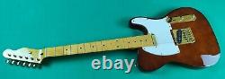 Electric Guitar NEW ORLEANS Style TELECAST Brown Body Golden Pick Ups