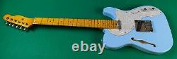 Electric Guitar NEW ORLEANS Style TELECAST Light Blue Semihollow 2 Pick Ups