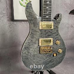 Electric Guitar Quilted Maple Top HH Pickup Tremolo Bridge 6String Gold Hardware