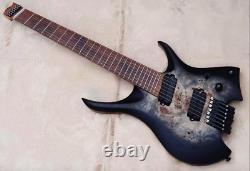 Electric Guitar Roasted Maple Neck Roasted ASH Body 7-Strings Headless Black 37