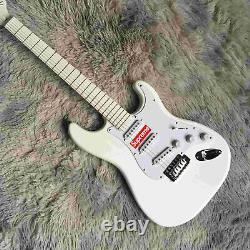 Electric Guitar ST 6 String Maple Fretboard SSS Pickups White Pickguard Solid
