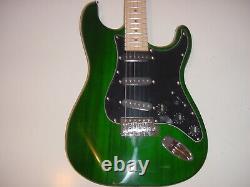 Electric Guitar S Style Full Size 6 String Maple Fret Board Green