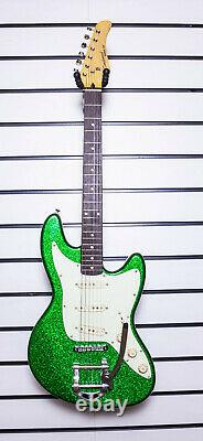 Electric Guitar Solid Body Tanglewood Super Six Green Bigsby Style Tremolo Y-51