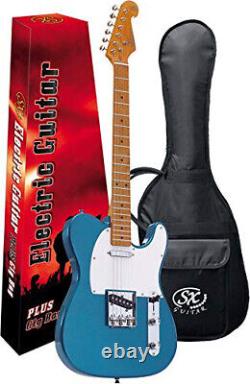Electric Guitar TC Style in Blue Maple neck and fingerboard with Gig bag by SX