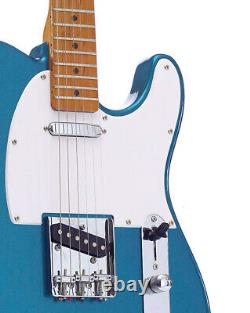 Electric Guitar TC Style in Blue Maple neck and fingerboard with Gig bag by SX