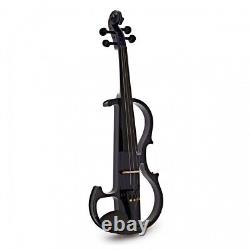 Electric Violin by Gear4music Navy Blue with Amp Pack