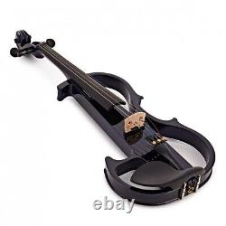 Electric Violin by Gear4music Navy Blue with Amp Pack