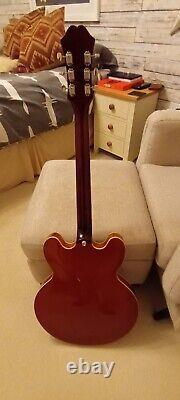 Epiphone electric guitar, riviera model. With hardcase
