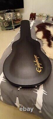 Epiphone electric guitar, riviera model. With hardcase
