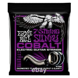 Ernie Ball 2729 Cobalt Power 7 Slinky Electric Guitar Strings 11-58 1-6 Packs