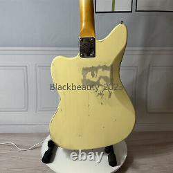 Factory 6 String Electric Guitar Vintage Relic Basswood Body 2P90 Pickups