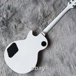 Factory LP Guitar Solid Body White Electric Guitar Mahogany Neck Fast Ship