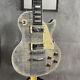 Factory Transparent Black Electric Guitar Flamed Maple Top HH Pickups 6 String