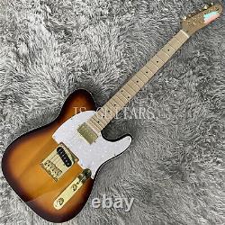 Fast Ship TL Electric Guitar Transparent Yellow 6 String Gold Part Solid Body
