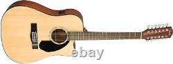 Fender CD-60SCE-12 Acoustic-Electric Guitar 12 String, Natural with Hard Case