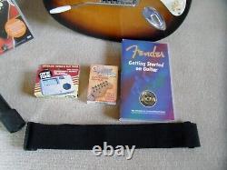 Fender Guitar Squier Strat 20th Anniversary Sunburst +case + Stand + Accessories