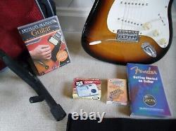 Fender Guitar Squier Strat 20th Anniversary Sunburst +case + Stand + Accessories