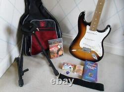 Fender Guitar Squier Strat 20th Anniversary Sunburst +case + Stand + Accessories