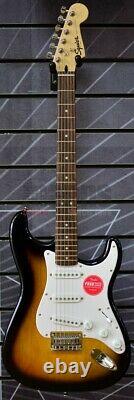 Fender Squier Stratocaster Electric Guitar Bullet Hard Tail in Sunburst