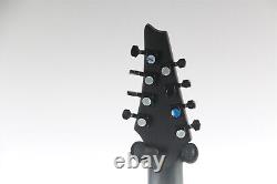 Firebird Black Electric Guitar 8 String White Guard H H Pickups Black Fretboard