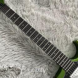 Firebird Style 6 String Electric Guitar 2H Pickups Maple Neck Metallic Green