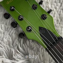 Firebird Style 6 String Electric Guitar 2H Pickups Maple Neck Metallic Green
