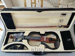Full Size 4/4 Coloured Solid Wood 3-Band EQ Electric / Silent Violin Kit