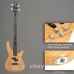 Full Size 4 String GIB Electric Bass Guitar Cord + Wrench Tool + Storage Bag Set