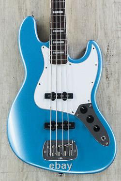 G&L Tribute JB 4-String Electric Bass, Brazilian Cherry Board Lake Placid Blue