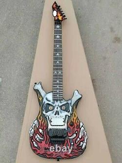 George Lynch's Skull Bones Carved Body Guitar Electric 6 String New Color&Neck