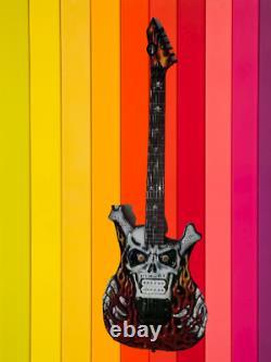 George Lynch's Skull Bones Carved Body Guitar Electric 6 String New Color&Neck