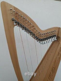 Gevon 22 Strings Ash wood Irish Harp with levers, Bag & Book Limerick H10L