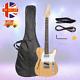 Glarry GTL Semi-Hollow F Hole Electric Guitar with Gig Bag Strap Kit White Pearl
