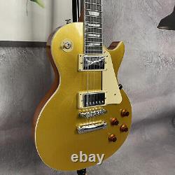Gold Top LP 6 Strings Electric Guitar Solid Body T-O-M Bridge Safe Shipping
