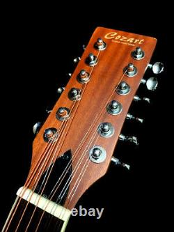 Great Playing New 12 String Deluxe Acoustic Electric Round Back Guitar