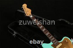 Green 6 String Electric Guitar S S S Pickups Tremolo Bridge Maple Neck