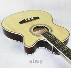 Guitar Acoustic Electric 6 Steel-Strings Thin Body Flattop Balladry Folk Pop 40