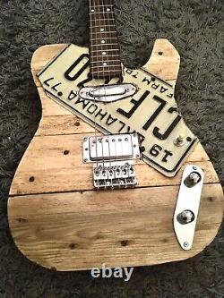 Handmade Pallet-Caster Electric Guitar