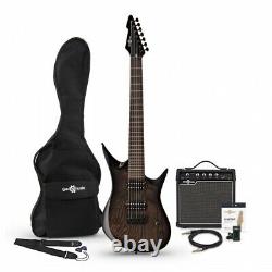 Harlem 7 String Electric Guitar and 15W Amp Pack Black