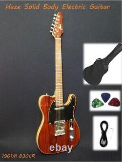 Haze 1901M 830CR Solid Body Electric Guitar withCocobolo Veneer Top + Free Gig Bag