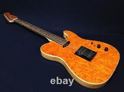 Haze 1930 970B Electric Guitar, Dark Apricot Topo. Map, S-H Pickups +Free Gig Bag