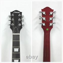 Haze 275TR Solid Body Electric Guitar, H-H, Dark Red+Free Gig Bag, Extra Strings