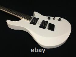 Haze-6FF WHT Fanned-Fret, 6-String Electric Guitar, White+Free Bag, Extra Strings
