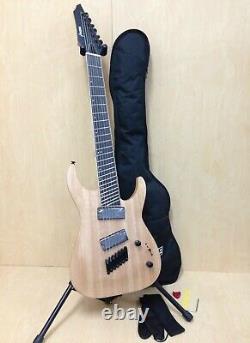 Haze 7-String Fanned Fret Built-in Preamp HAX Electric Guitar Natural 7FFNOIL