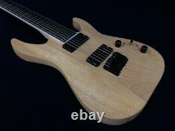 Haze E007NOIL Solid Body 7-String Electric Guitar Natural Oil + Free Gig Bag