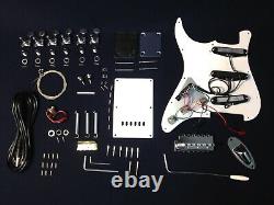 Haze E-200DIY Complete No-Soldering Electric Guitar DIY. SSS, Solid Basswood Body