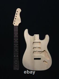 Haze E-200DIY Complete No-Soldering Electric Guitar DIY. SSS, Solid Basswood Body