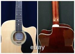 Haze F-631BCEQ/N Thin-Body Electric-Acoustic Guitar, Natural withFree bag, Strings